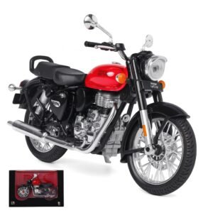 Classic 350 Bullet Bike Royal Bike for Kids Scale Model Enfield Motorcycle Toy – Pull Back Action, Detailed Miniature Replica for Collectors and Enthusiasts, DIY Motorcycle Scale Model 1:15