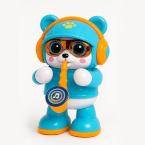 Dsaon Musical Dancing Saxophone Bear Toy with LED Lights | Battery Operated Moving Bear | Singing & Dancing Toy for Kids | Birthday Gift for Boys Girls (3+ Years)